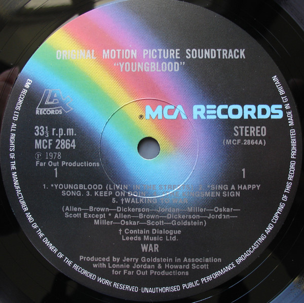 War - Youngblood (Original Motion Picture Soundtrack) | MCA Records (MCF 2864) - 3 War - Youngblood (Original Motion Picture Soundtrack) | MCA Records (MCF 2864) - 3