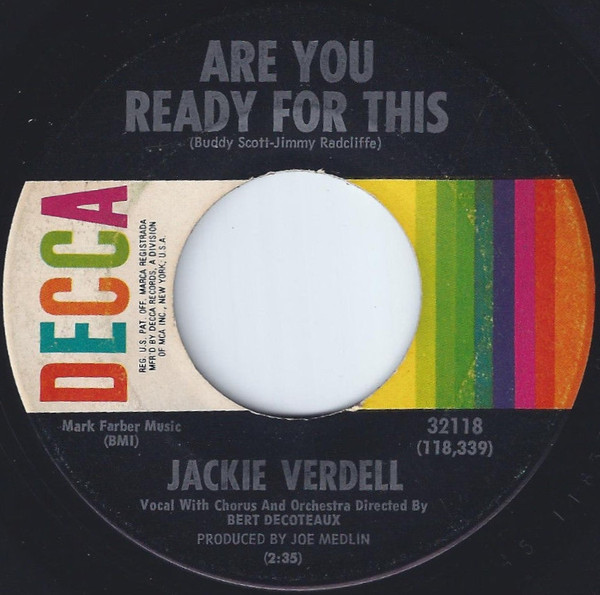 Jackie Verdell - Are You Ready For This | Decca (32118) - 3