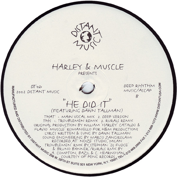 Harley & Muscle Featuring Dawn Tallman - He Did It | Distant Music (DT-021) - 3