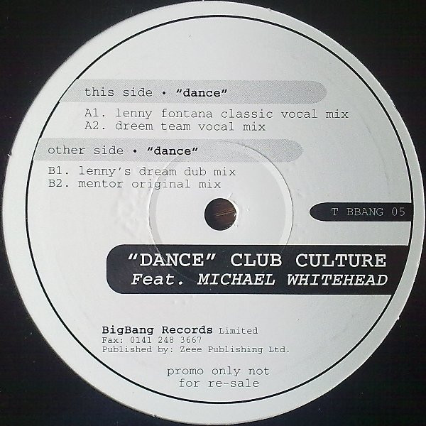 Club Culture - Dance | Bigbang Records (T BBANG 05)