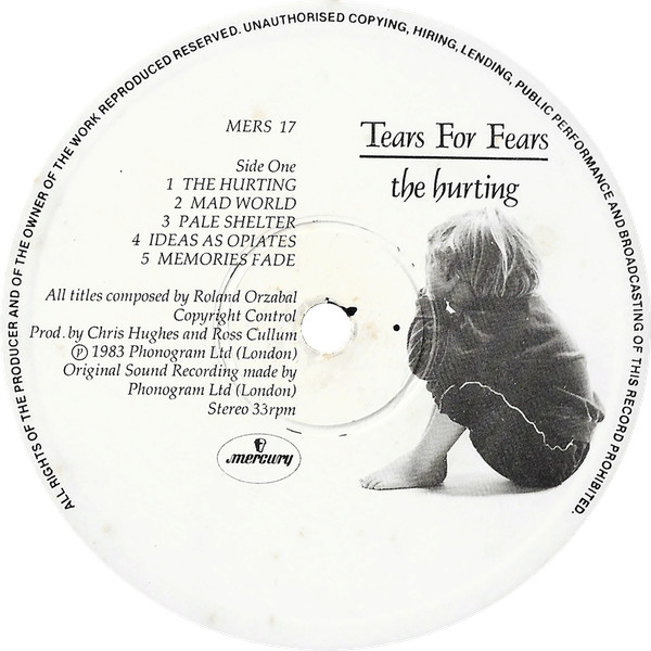 Tears For Fears - The Hurting | Mercury (mers 17) - 3