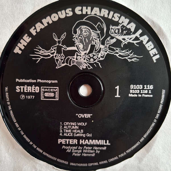 Peter Hammill - Over | Charisma (9103 116) - 3