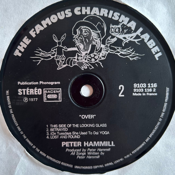 Peter Hammill - Over | Charisma (9103 116) - 4