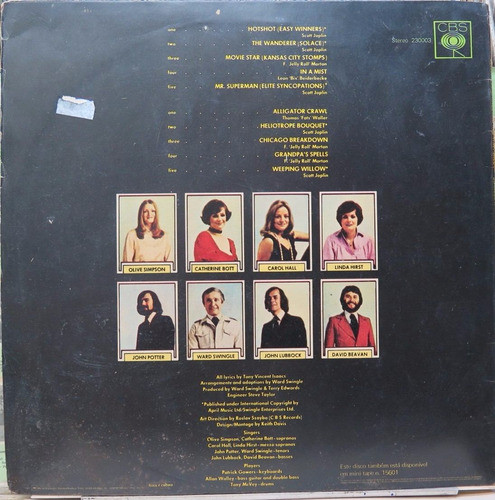 Swingle II - Rags And All That Jazz | CBS (230003) - 2