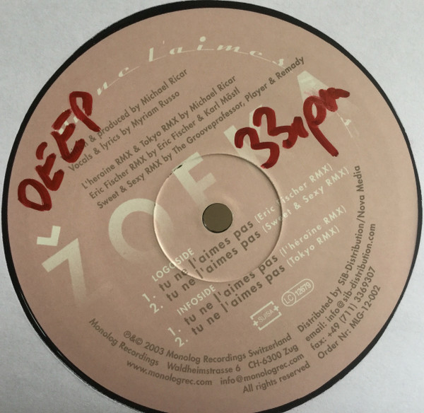 Zofka - Tu Ne L'Aimes Pas (Remixes) | Monolog Recordings (MLG-12-002) - 3