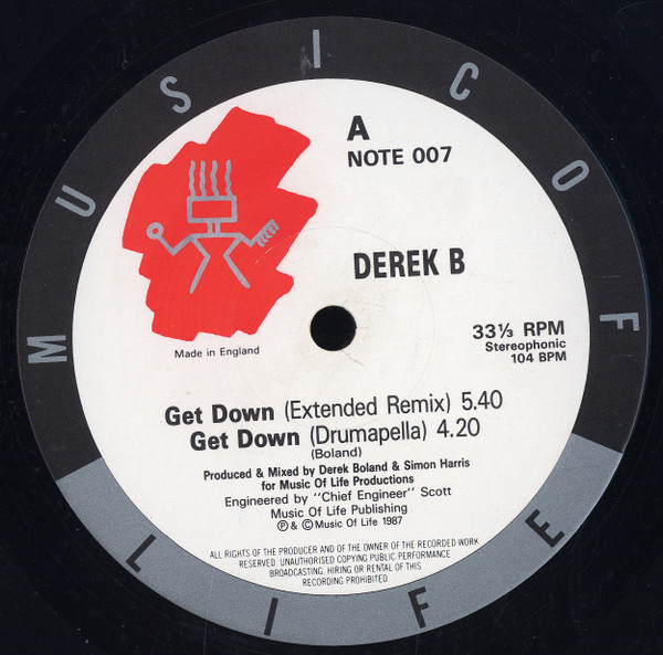 Derek B - Get Down | Music Of Life (NOTE 007) Derek B - Get Down | Music Of Life (NOTE 007)