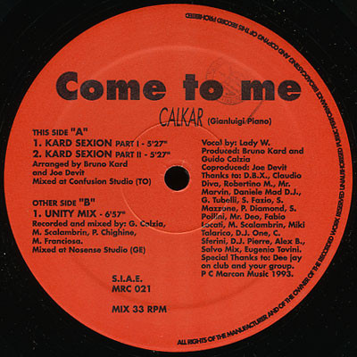 Calkar - Come To Me | Marcon Music (MRC 021)