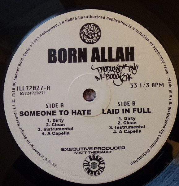 Born Allah - Someone To Hate / Laid In Full | Ill Boogie Records (ILL72027) - 3