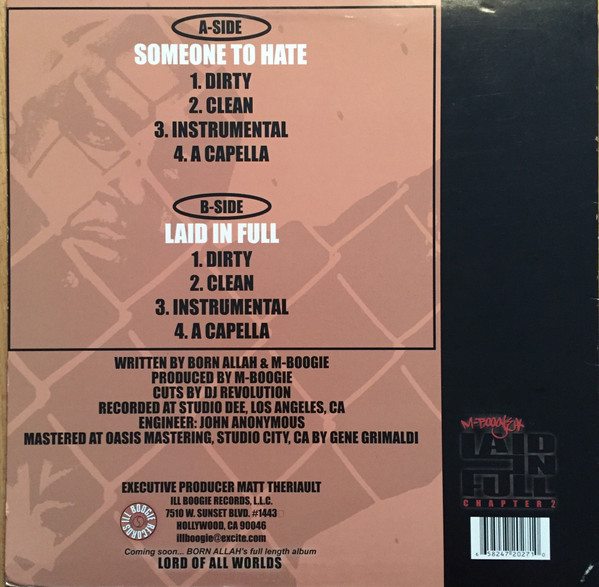 Born Allah - Someone To Hate / Laid In Full | Ill Boogie Records (ILL72027) - 2