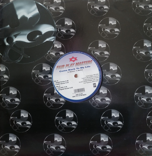 Fair Play Masters - Come Back To My Life | J & Q Records (J&Q/ 29.98) - 3