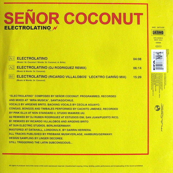 Señor Coconut - Electrolatino | Multicolor Recordings (MCR 120.0) - 2