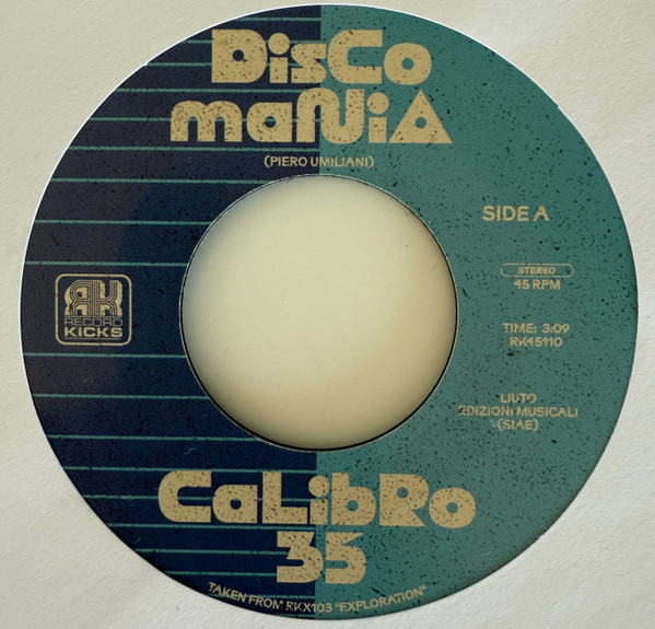 Calibro 35 - Discomania / Jazz Carnival | Record Kicks (RK45110) - main Calibro 35 - Discomania / Jazz Carnival | Record Kicks (RK45110) - main