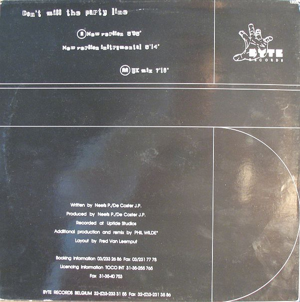 Bizz Nizz - Don't Miss The Party Line (New Versions) | Byte Records (BYTE 12003) - 2