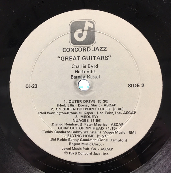The Great Guitars / Charlie Byrd , Barney Kessel , Herb Ellis - Great Guitars | Concord Jazz (CJ-23) - 4 The Great Guitars / Charlie Byrd , Barney Kessel , Herb Ellis - Great Guitars | Concord Jazz (CJ-23) - 4