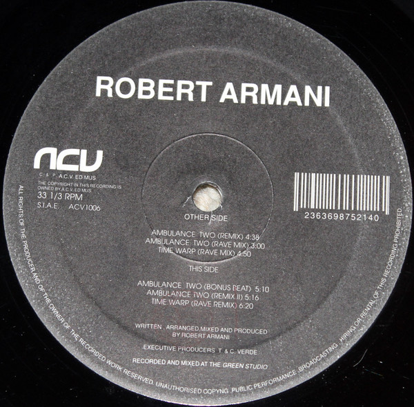 Robert Armani - Ambulance Two | ACV (ACV1006)