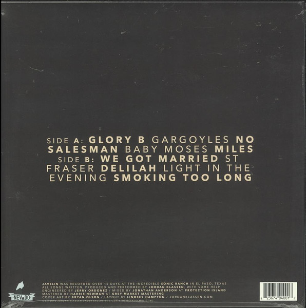 Jordan Klassen - Javelin | Nevado Records (NRV028) - 2 Jordan Klassen - Javelin | Nevado Records (NRV028) - 2