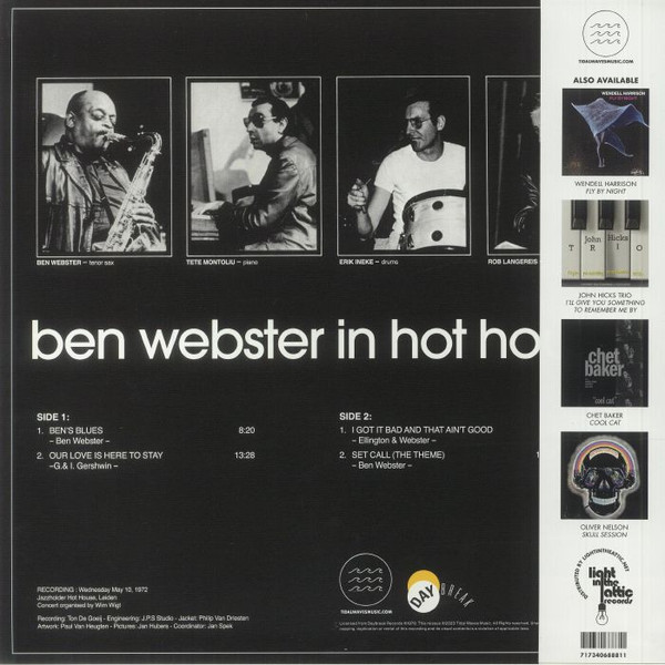 Ben Webster - In Hot House | Tidal Waves Music (TWM98) - 2