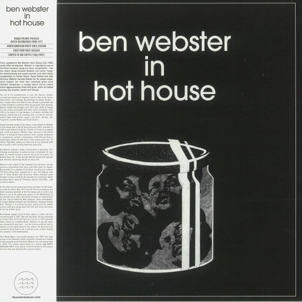 Ben Webster - In Hot House | Tidal Waves Music (TWM98)