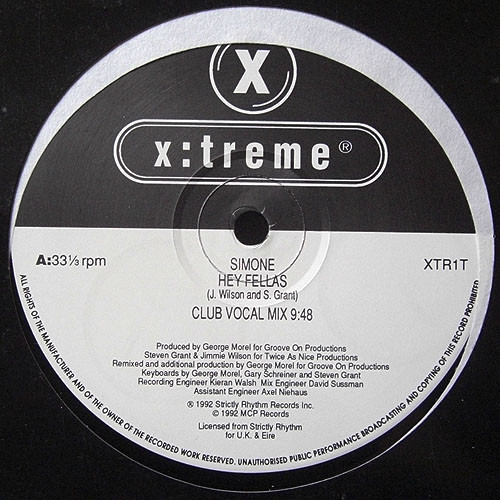 Simone - Hey Fellas | X:treme Records (XTR 1T) - main