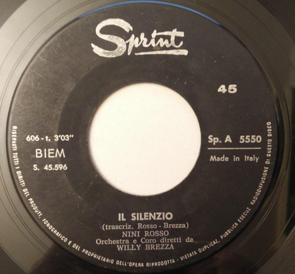 Nini Rosso - Il Silenzio | Sprint (Sp. A 5550) - 3