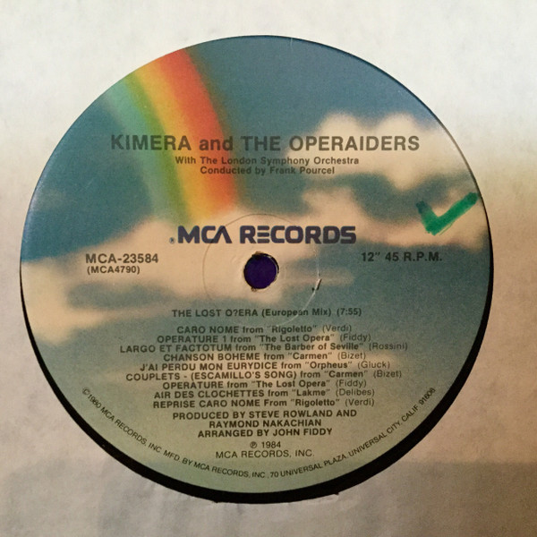Kimera And The Operaiders With The London Symphony Orchestra - The Lost O?era | MCA Records (MCA-23584)