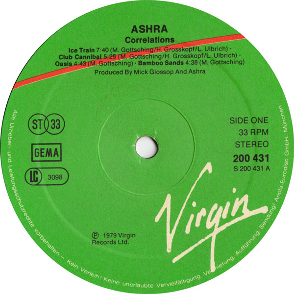 Ashra - Correlations | Virgin (200 431) - 3