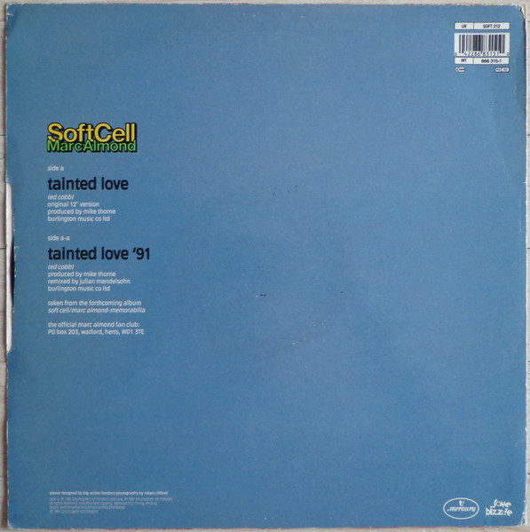 Soft Cell , Marc Almond - Tainted Love '91 | Mercury (SOFT 212) - 2