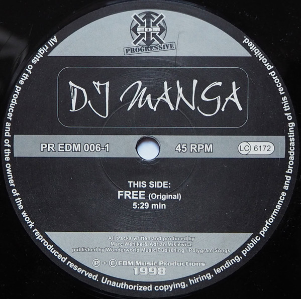 DJ Manga - Free | EDM Progressive (PR EDM 006-1)