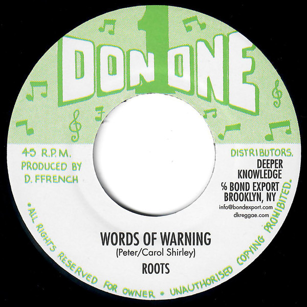 Roots - Words Of Warning | Don 1 (BE-038) - main