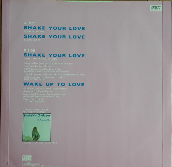 Debbie Gibson - Shake Your Love | Atlantic (A9187T)