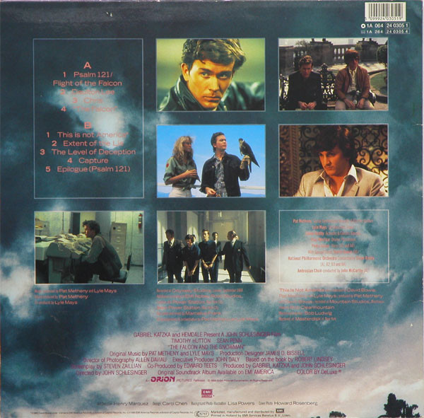 Pat Metheny Group - The Falcon And The Snowman (Original Motion Picture Soundtrack) | EMI America (1A 064-24 0305 1) - 2