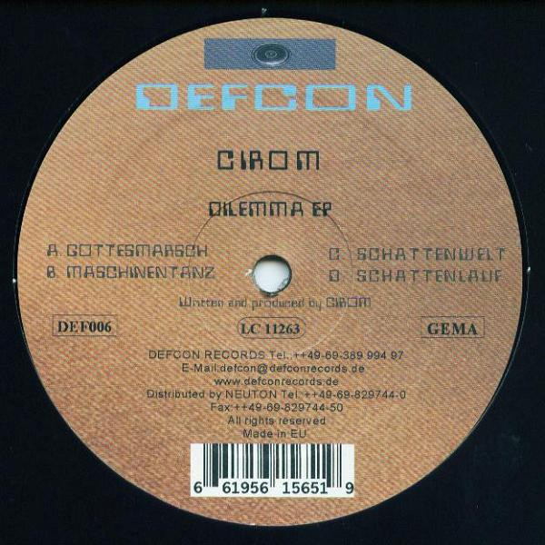 Cirom - Dilemma EP | Defcon Records (DEF006) - main