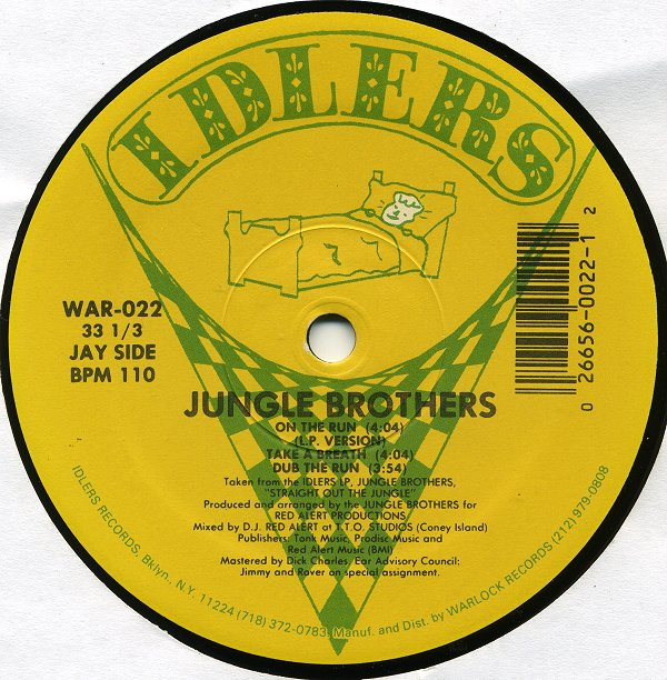 Jungle Brothers - On The Run | Idlers (WAR-022) Jungle Brothers - On The Run | Idlers (WAR-022)