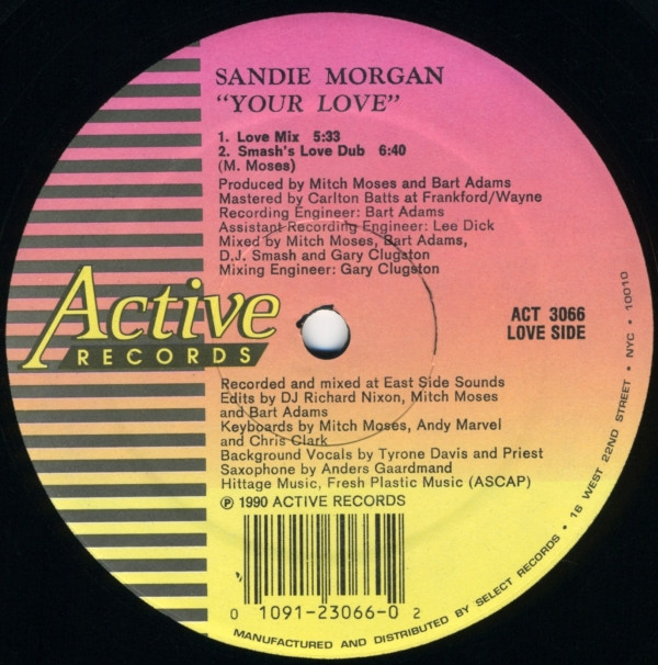 Sandie Morgan - Your Love | Active Records (ACT 3066) - 2