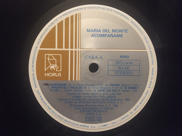 María Del Monte - Acompáñame | Horus (42.003) - 3 María Del Monte - Acompáñame | Horus (42.003) - 3