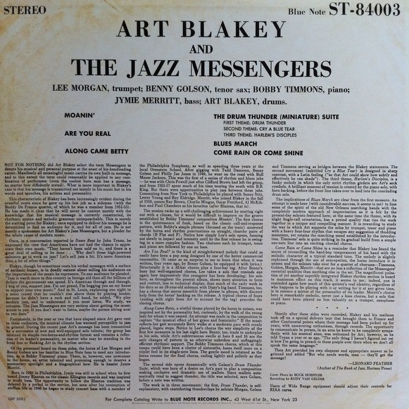 Art Blakey & The Jazz Messengers - Moanin' | Blue Note (GXF 3002) - 3