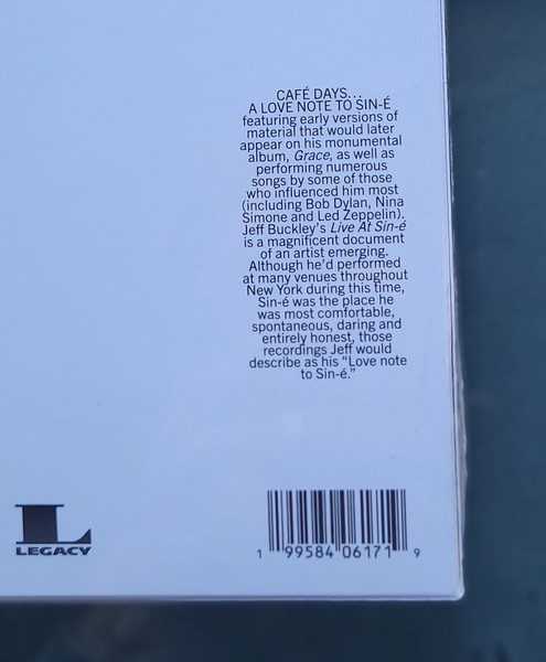 Jeff Buckley - Live At Sin-é | Columbia (19958406171) - 3 Jeff Buckley - Live At Sin-é | Columbia (19958406171) - 3