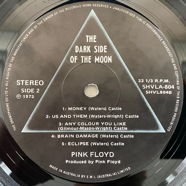 Pink Floyd - The Dark Side Of The Moon | Harvest (SHVLA.804) - 4