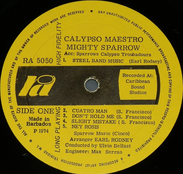 Mighty Sparrow - Calypso Maestro | Ra (RA 5050) - 3 Mighty Sparrow - Calypso Maestro | Ra (RA 5050) - 3