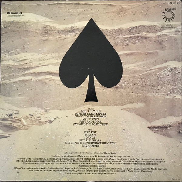 Motörhead - Ace Of Spades | Bronze (BRON 531) - 2 Motörhead - Ace Of Spades | Bronze (BRON 531) - 2