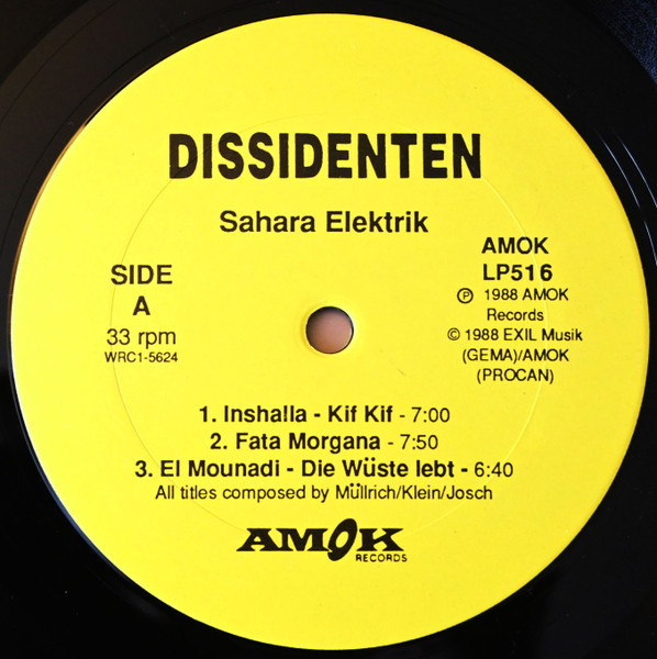 Dissidenten - Sahara Elektrik | Amok Records (AMOK LP516) - 3