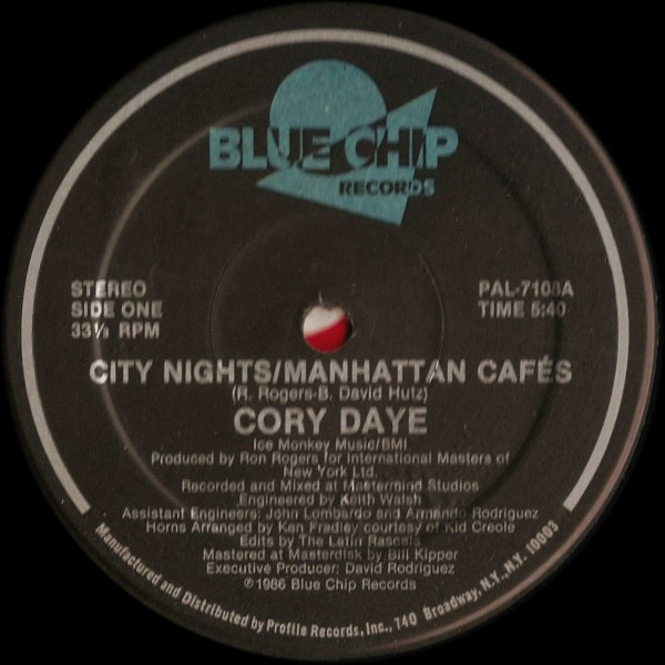 Cory Daye - City Nights / Manhattan Cafés | Blue Chip Records (PAL-7108)