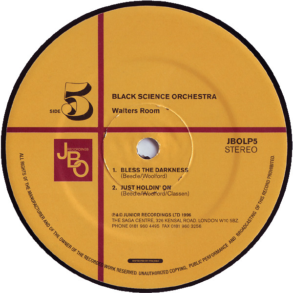 Black Science Orchestra - Walters Room | Junior Boy's Own (JBOLP5) - 7 Black Science Orchestra - Walters Room | Junior Boy's Own (JBOLP5) - 7
