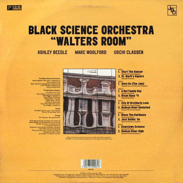 Black Science Orchestra - Walters Room | Junior Boy's Own (JBOLP5) - 2 Black Science Orchestra - Walters Room | Junior Boy's Own (JBOLP5) - 2