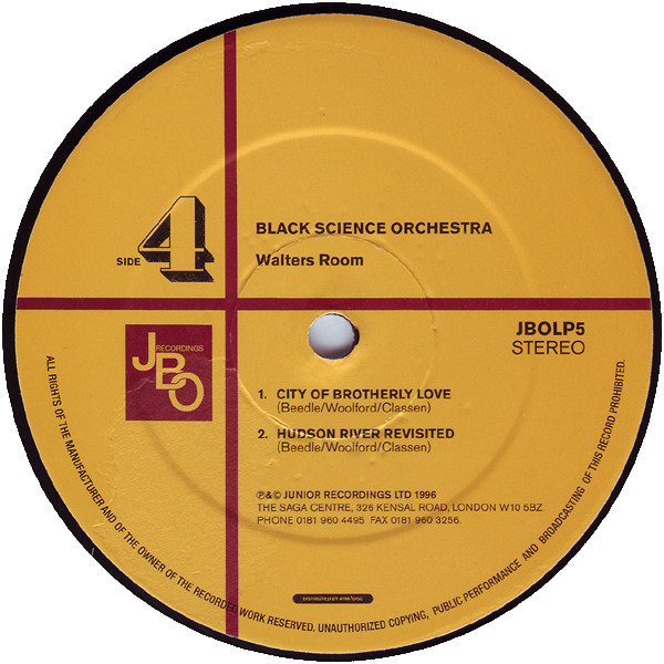 Black Science Orchestra - Walters Room | Junior Boy's Own (JBOLP5) - 6 Black Science Orchestra - Walters Room | Junior Boy's Own (JBOLP5) - 6
