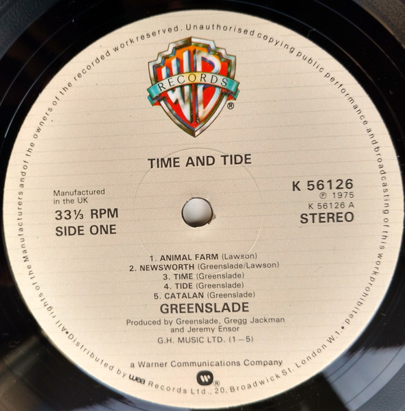 Greenslade - Time And Tide | Warner Bros. Records (K 56126) - 2