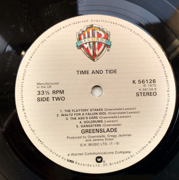 Greenslade - Time And Tide | Warner Bros. Records (K 56126) - 3