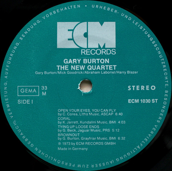 Gary Burton - The New Quartet | ECM Records (ECM 1030 ST) - 3
