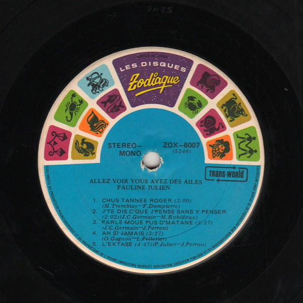 Pauline Julien - Allez Voir, Vous Avez Des Ailes | Les Disques Zodiaque (ZOX-6007) - 4 Pauline Julien - Allez Voir, Vous Avez Des Ailes | Les Disques Zodiaque (ZOX-6007) - 4