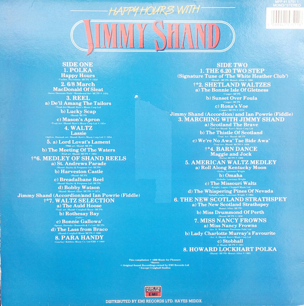 Jimmy Shand - Happy Hours With Jimmy Shand | Music For Pleasure (MFP 41 5751 1) - 2